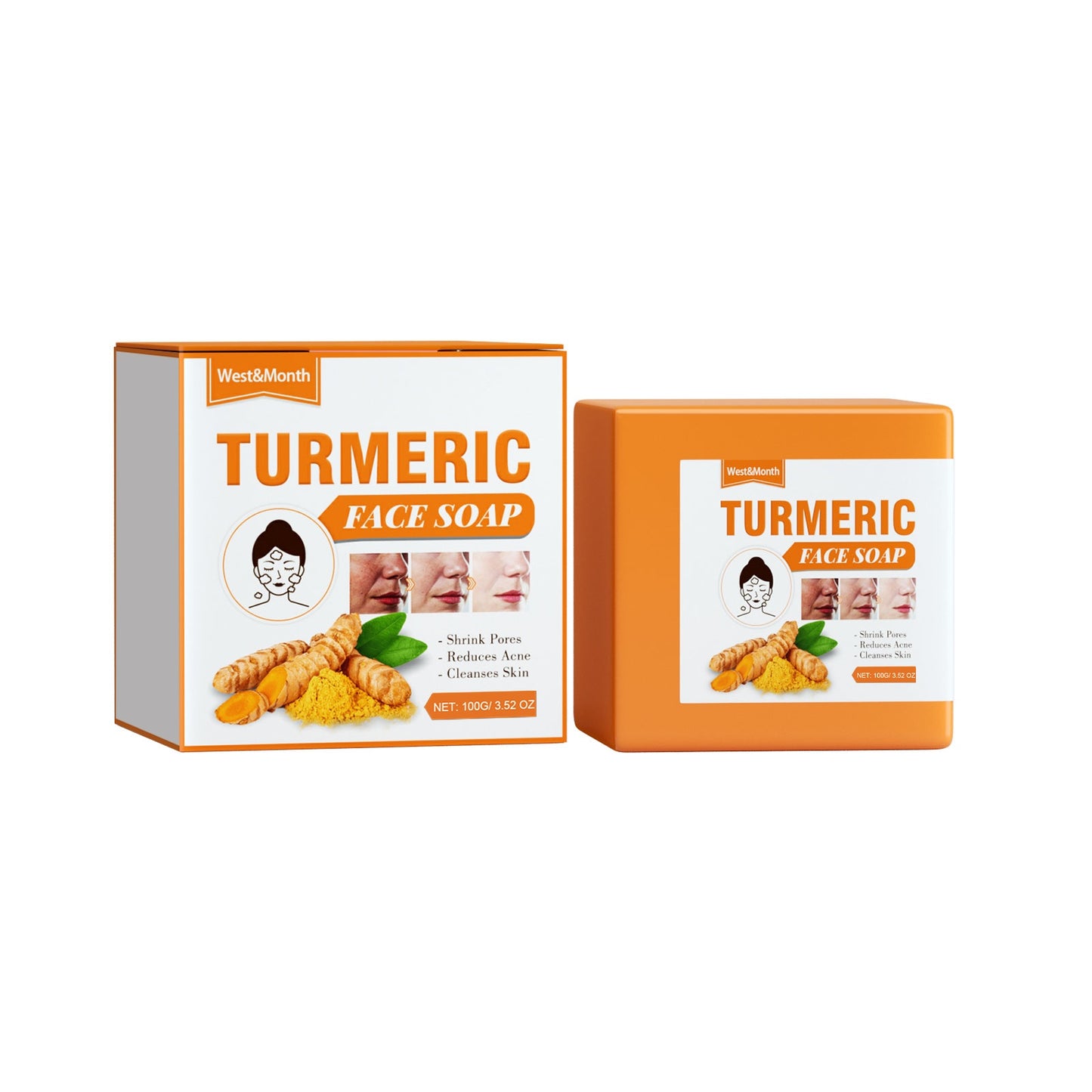 Premium Turmeric Face Wash Soap - Anti-Aging Facial Cleanser with Tretinoin & Coconut Oil