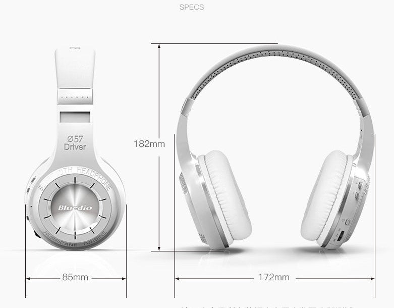Wireless Bluetooth Headphones - HiFi Stereo Subwoofer Headset with 57mm Drivers