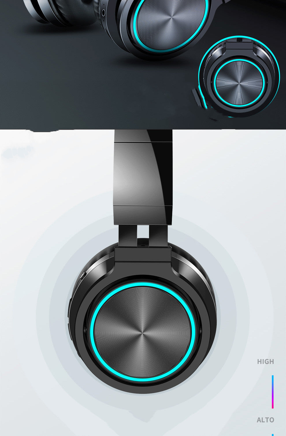 Wireless Bluetooth Headset B12 - Foldable Over-Ear Headphones with 10m Range