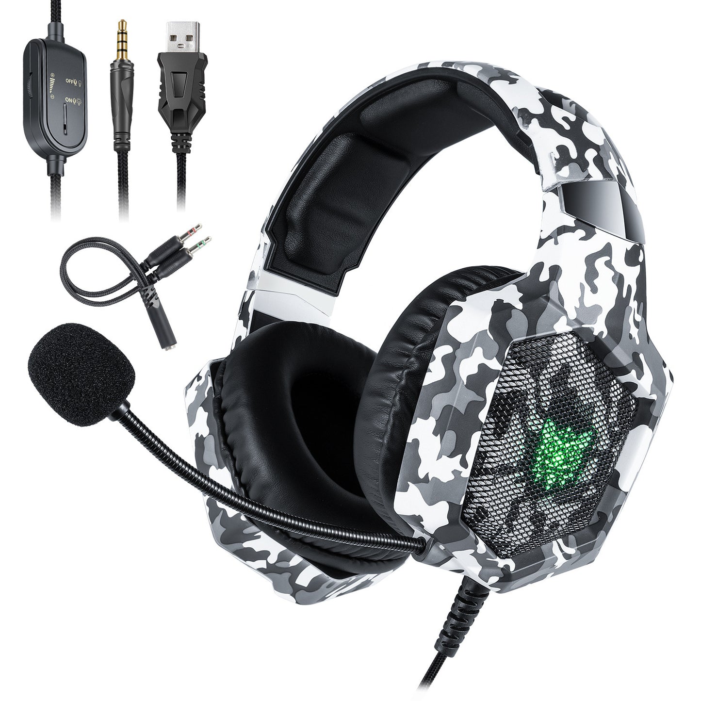 ONIKUMA K8 Professional Gaming Headset with Microphone - Wired Over-Ear Headphones