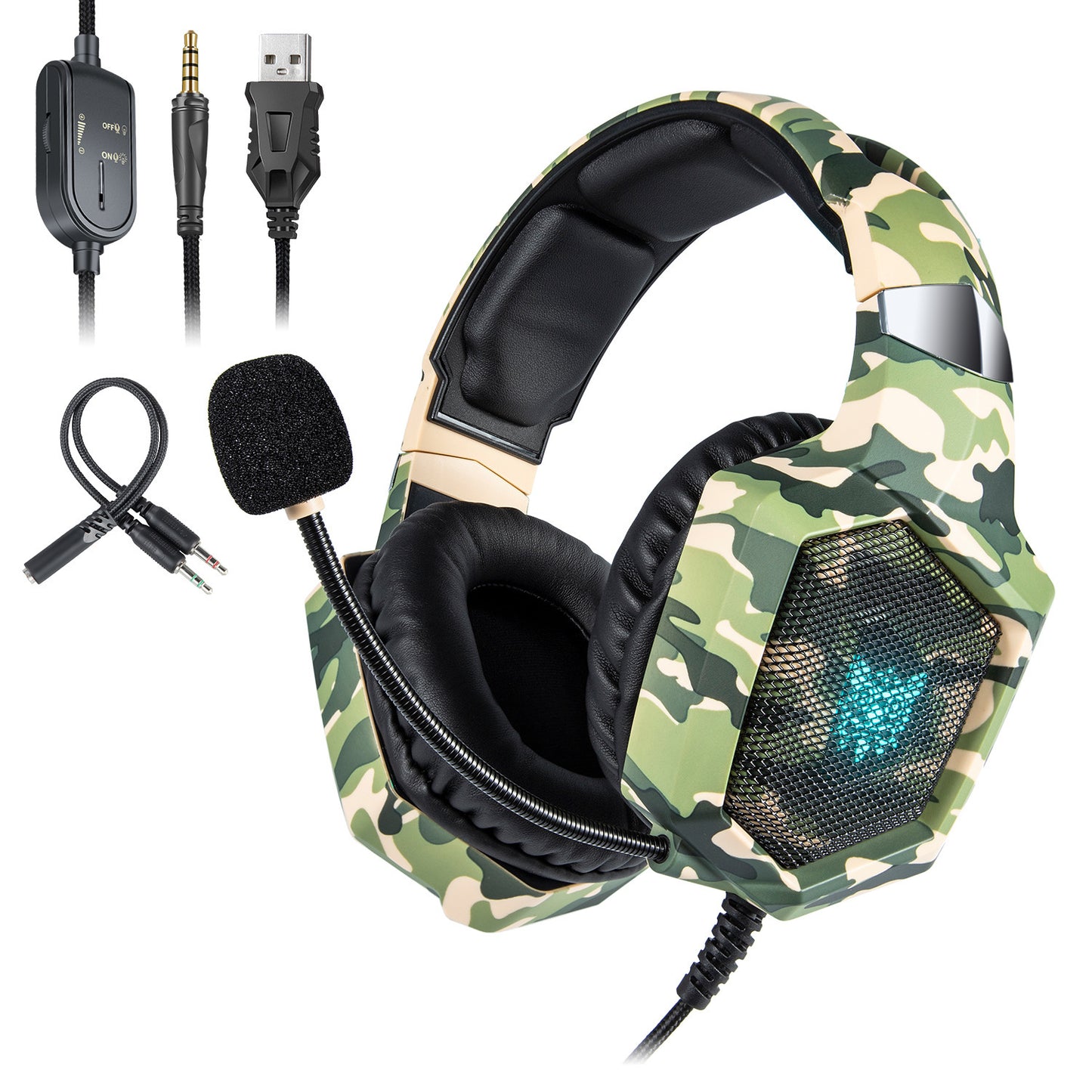 ONIKUMA K8 Professional Gaming Headset with Microphone - Wired Over-Ear Headphones
