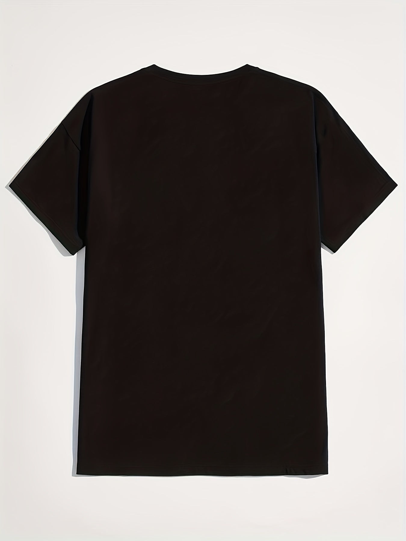 T-shirt col rond pour homme, motif dessin animé, motif argent et empreintes de mains, design graphique, décontracté et confortable, idéal pour les vacances au quotidien.