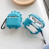 Adorable Cartoon Silicone AirPods Case with Carabiner - Protective Earphone Cover