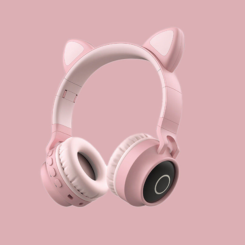 Wireless Cat Ear Headphones with LED Lights - Bluetooth 5.0 Gaming Headset for Kids