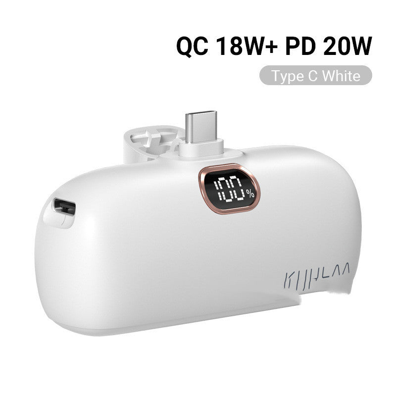 Pocket Portable Capsule Power Bank With Interface