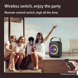 Wireless Bluetooth Speaker with LED Light Ring - Portable Full Frequency Audio System