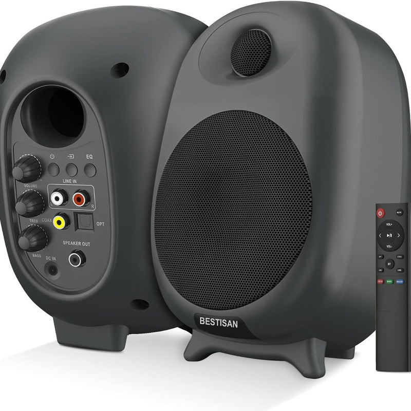 Compact Desktop USB Speakers - 2.0 Channel Wired Subwoofer System