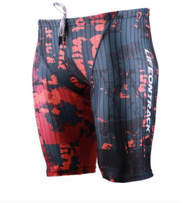 Professional Men's Swimming Trunks - Five-Point Polyester Swimwear for Large Sizes