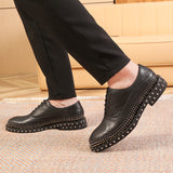 Premium British Business Formal Men's Dress Shoes - Genuine Leather Oxford Style