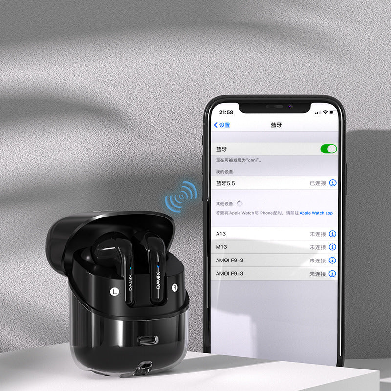 Wireless Bluetooth Earbuds DX16 - Gaming Headset with Digital Display & Noise Reduction