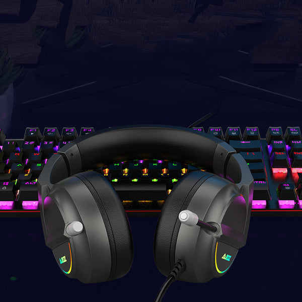 Professional Gaming Headset with Heavy Bass - Full Coverage Design for Ultimate Audio Experience