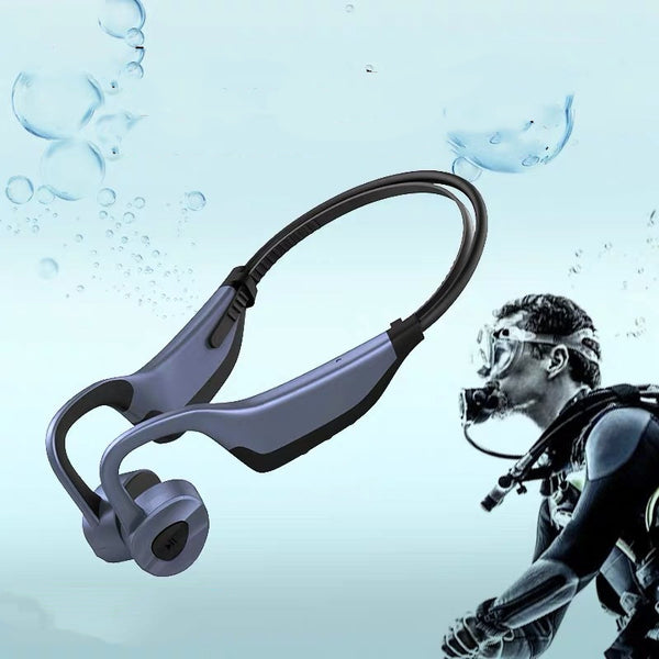 AquaFit Wireless Swimming Headphones - Bone Conduction Bluetooth 5.0 Waterproof Sports Earphones