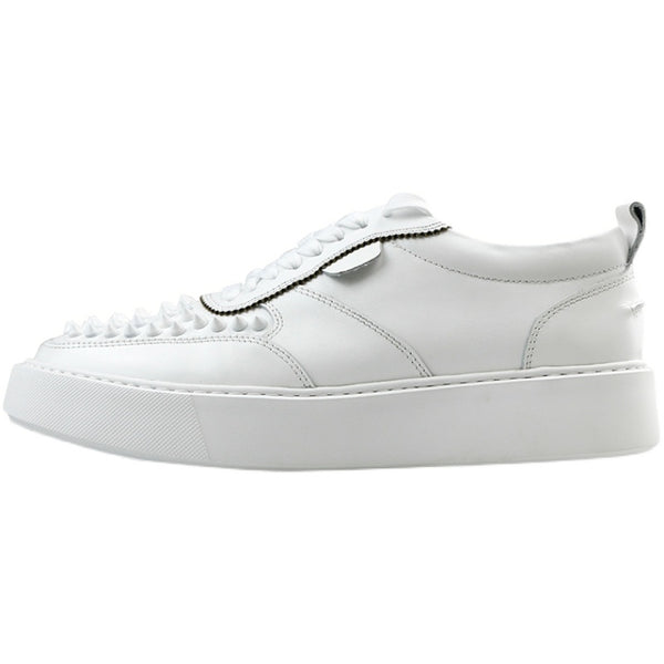 Stylish Men's Platform Rivet Casual Shoes - Comfortable Lace-Up Design