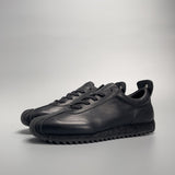 Premium Black Cowhide Casual Men's Genuine Leather Shoes - Breathable Low Heel Design