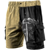 Trendy 3D Digital Print Men's Loose Shorts - Comfortable Cotton Blend Summer Wear