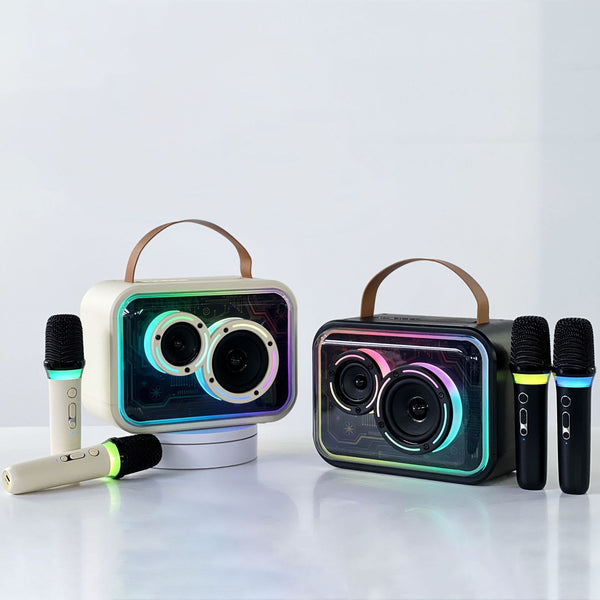 Premium RGB Bluetooth Karaoke Speaker - Portable Wireless Stereo with Colorful LED Lights