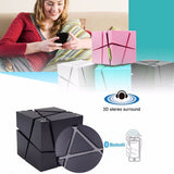 Innovative Cube Bluetooth Speaker with Colorful LED Lights - Wireless Subwoofer