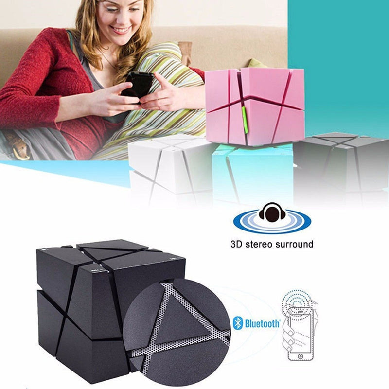 Innovative Cube Bluetooth Speaker with Colorful LED Lights - Wireless Subwoofer