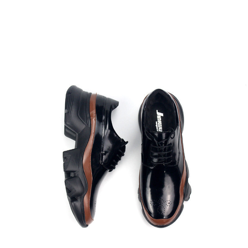 Sophisticated Handcrafted Leather Casual Shoes - Elevated Height Design