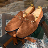 Premium Men's Suede Horsebit Slip-On Loafers - Soft Structure Comfort Shoes