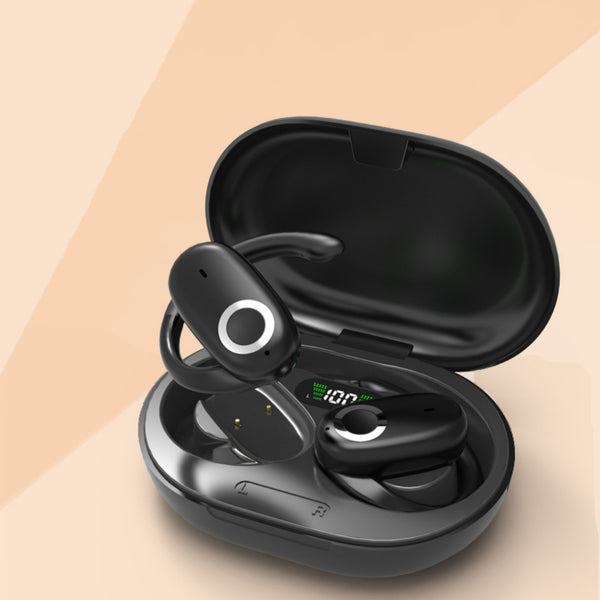 Wireless Bluetooth Headset with Digital Display - 15m Range & 8-Hour Battery Life
