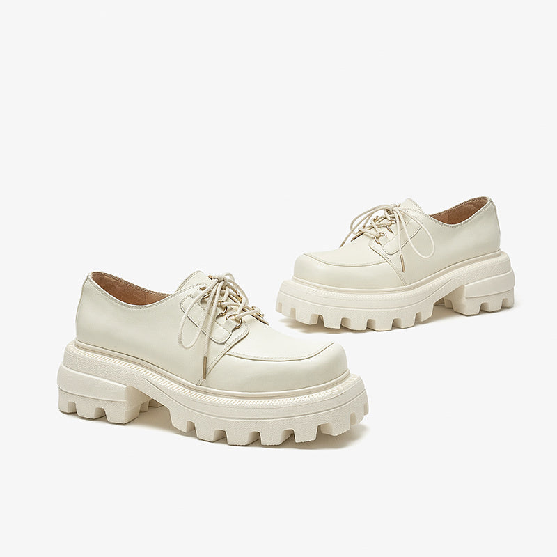 Elegant Square Toe Chunky Heel Platform Shoes - Sophisticated Women's Footwear