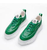 Premium Leather Sports Casual Shoes - Breathable Lace-Up Men's Footwear