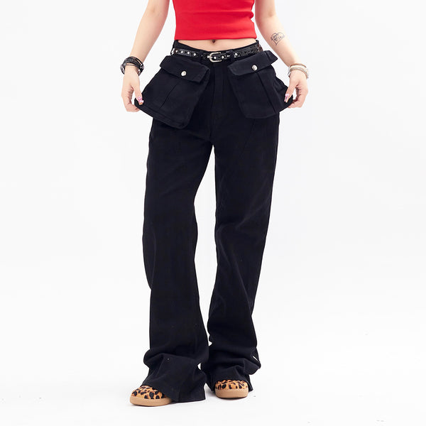 Stylish Bootcut Work Trousers - Cotton Blend Cargo Pants for Men & Women