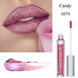 Rouge à lèvres liquide hydratant couleur bonbon, imperméable et pailleté, maquillage longue tenue