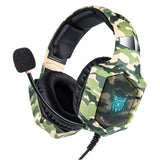 Elite K8 Combat Gaming Headset - Military Camouflage Design for Professional Gamers