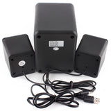 Illuminated USB Computer Speaker - 2.1 Channel Mini Desktop Audio System with Colorful LED Lights