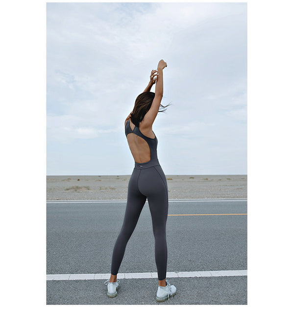 Women's Premium Seamless Yoga Jumpsuit - Athletic One-Piece Workout Set