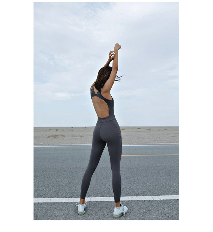 Women's Premium Seamless Yoga Jumpsuit - Athletic One-Piece Workout Set
