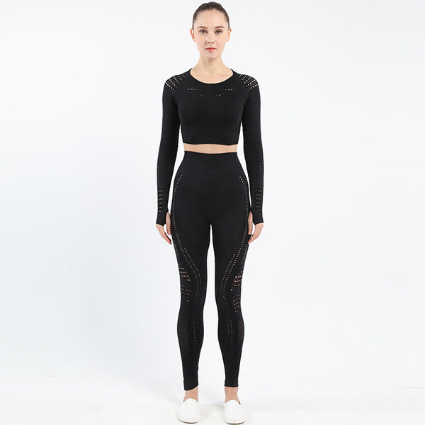 Premium Women's Long Sleeve Yoga Set - Performance Activewear