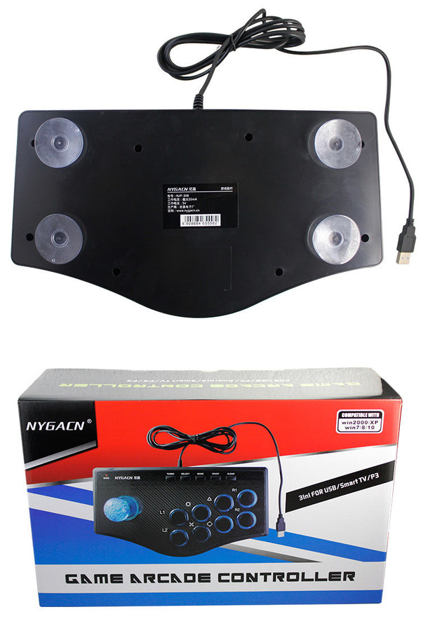 Arcade Fighting Stick Controller - USB Wired Gaming Joystick for PS3 with TURBO Function