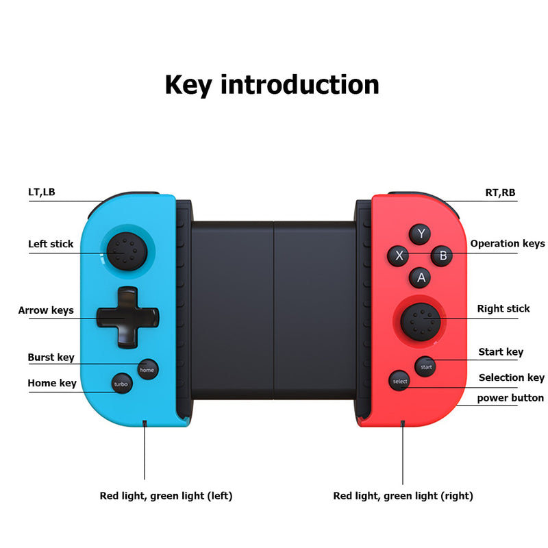 Ultimate X6 Bluetooth Gaming Controller - Wireless Mobile Gamepad for PUBG & Android/iPhone Games