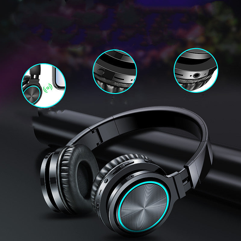 Wireless Bluetooth Headset B12 - Foldable Over-Ear Headphones with 10m Range