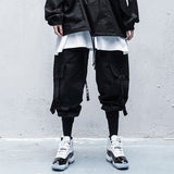 Urban Street Style Cargo Overalls - Men's Loose Fit Hip Hop Pants