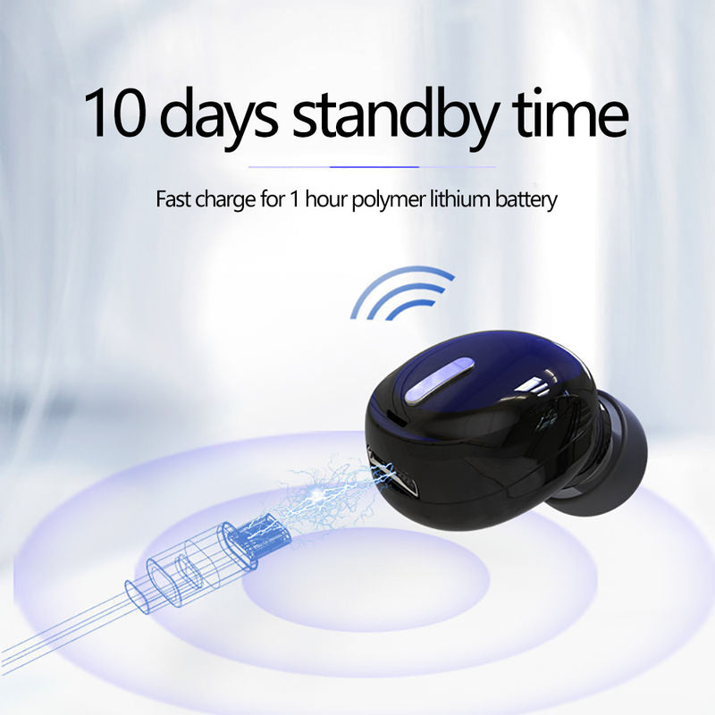 Ultra-Compact Q1 Wireless Bluetooth Earpiece - Invisible Business Headset