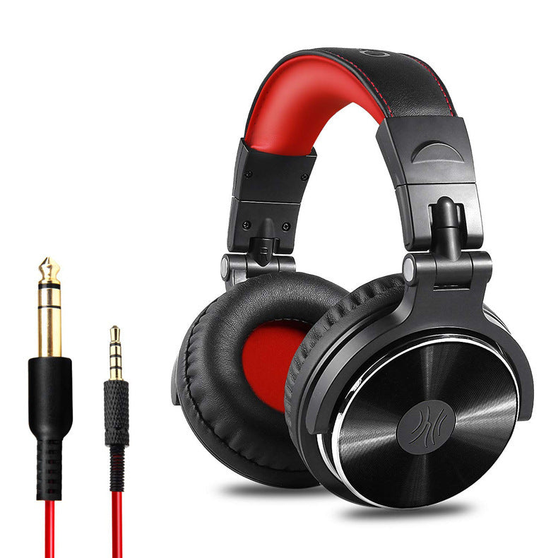 Professional Studio Headphones with Microphone - 50mm Drivers & 3.5mm/6.3mm Connectivity