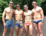 Men's Printed Swim Shorts - Loose Fit Beach Boxer Swimwear Plus Size