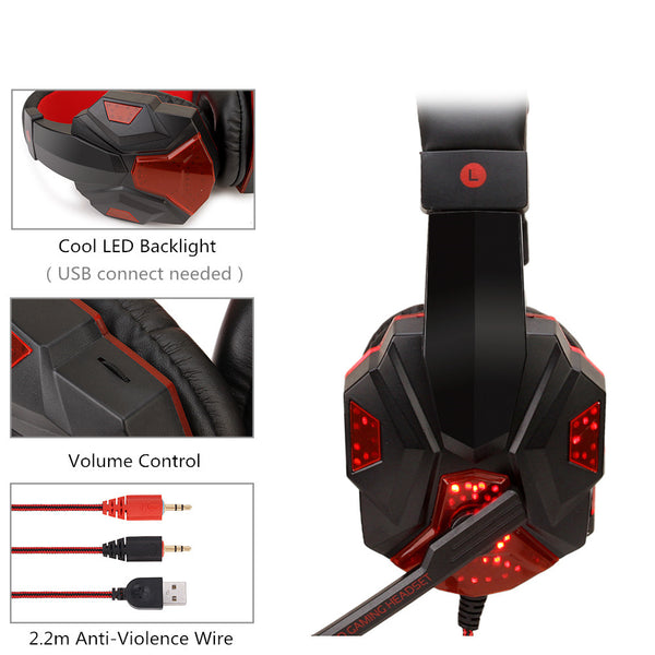 Elite RGB Gaming Headset - Professional Wired Headphones with Microphone for PC, PS4 & Mobile Gaming