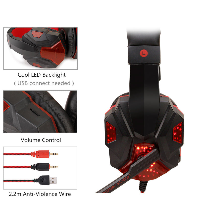 Elite RGB Gaming Headset - Professional Wired Headphones with Microphone for PC, PS4 & Mobile Gaming