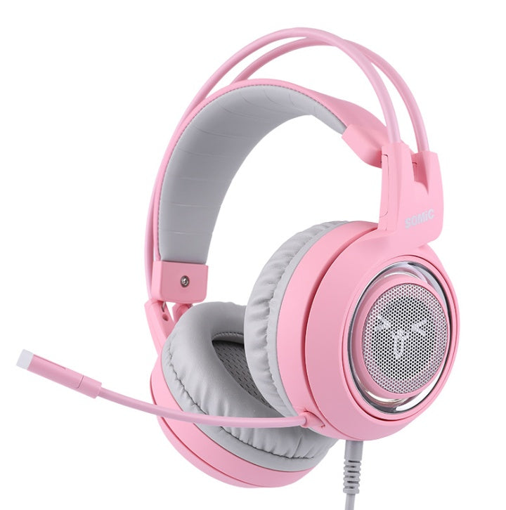 G951 Gaming Headset - USB 7.1 Virtual Surround Sound with LED Cat Ears & Vibration Technology