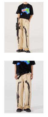 Relaxed-Fit Japanese Cargo Trousers - Men's Urban Streetwear