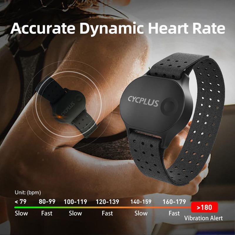 CYCPLUS Smart Heart Rate Monitor - Waterproof Photoelectric Arm Band for Fitness Tracking