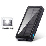 30,000mAh Solar Power Bank - Portable Wireless Charger with LED Display