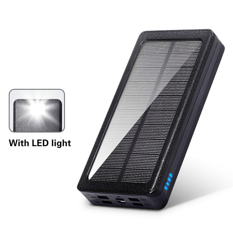 30,000mAh Solar Power Bank - Portable Wireless Charger with LED Display