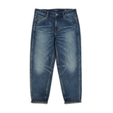 Men's washed cropped jeans
