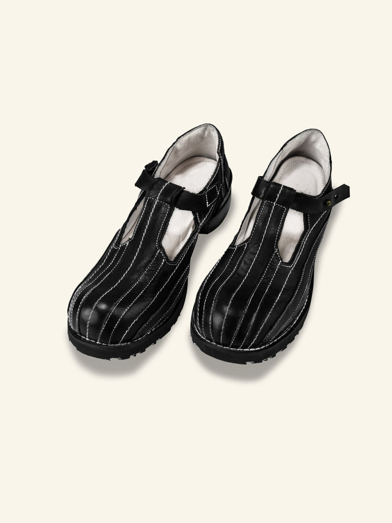 Elegant Vintage Breathable Leather Casual Shoes - Square Toe Summer Footwear